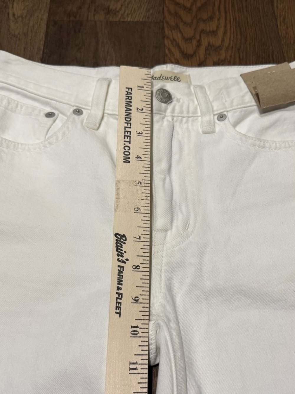 Madewell The Slouchy Boyjean White Denim Jeans Size 23 NEW - Picture 4 of 9
